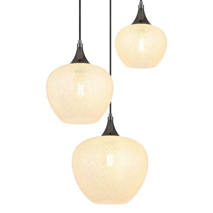 Globo - Lestenec na vrvici 3xE27/40W/230V bela/antracit