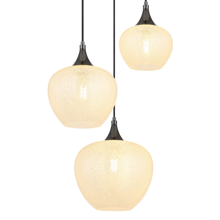 Globo - Lestenec na vrvici 3xE27/40W/230V bela/antracit