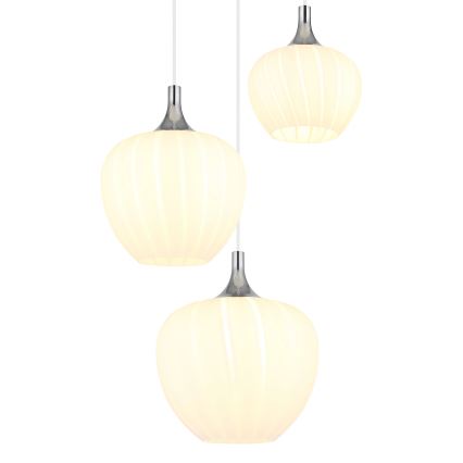 Globo - Lestenec na vrvici 3xE27/40W/230V bela