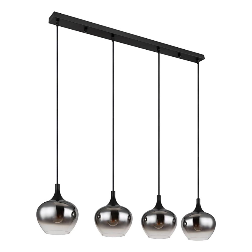 Globo - viseči lestenec na kablu 4xE27/40W/230V črn