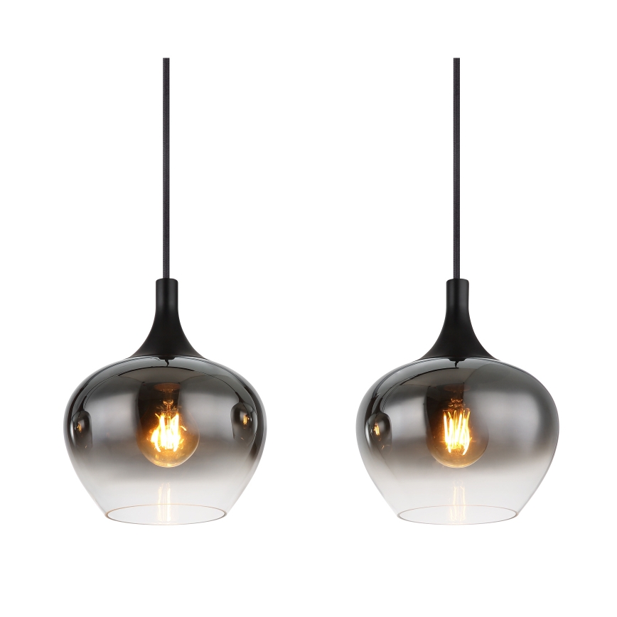 Globo - viseči lestenec na kablu 4xE27/40W/230V črn