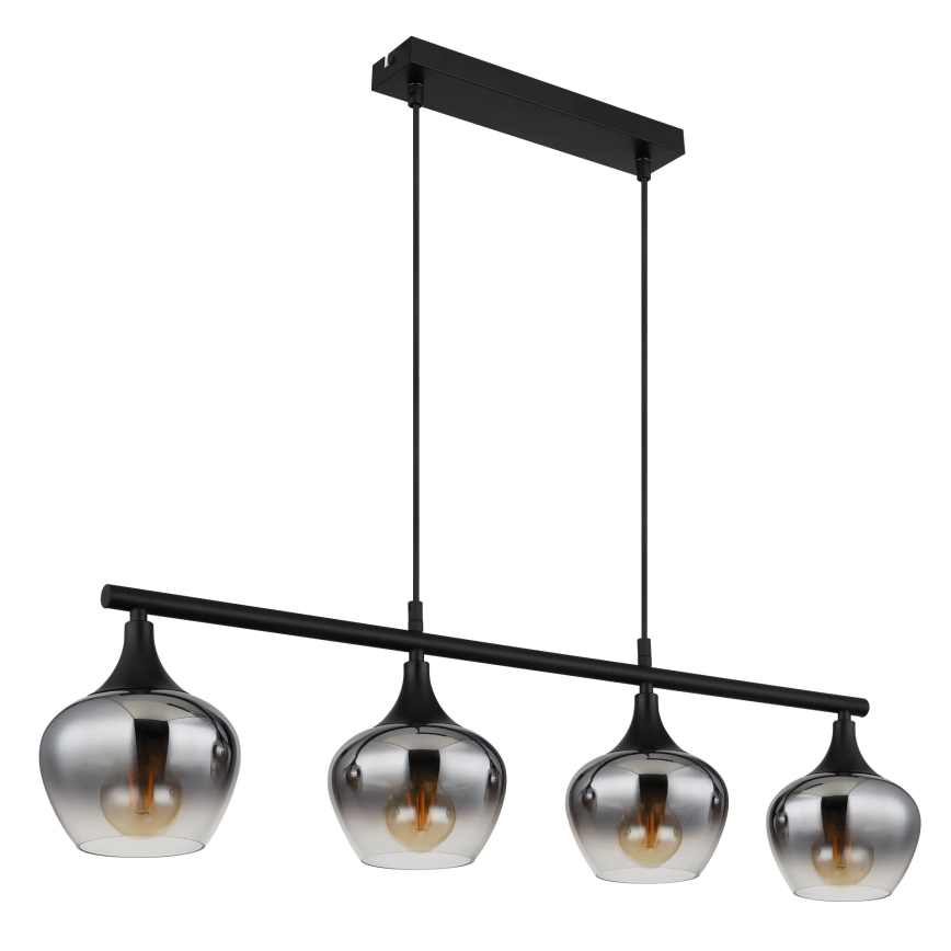 Globo - Lestenec na vrvici 4xE27/40W/230V črna