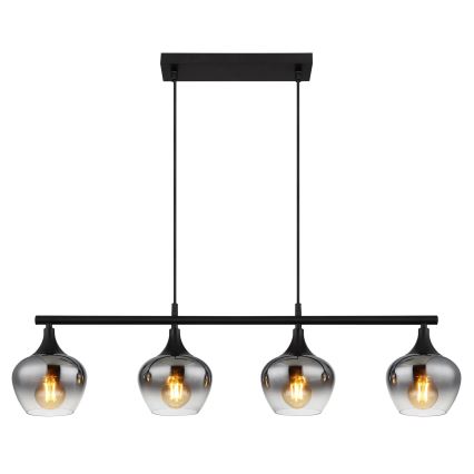 Globo - Lestenec na vrvici 4xE27/40W/230V črna