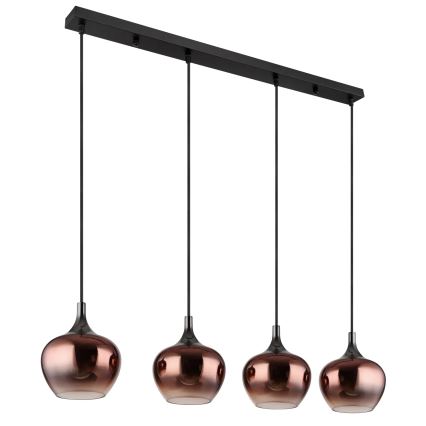 Globo - Lestenec na vrvici 4xE27/40W/230V baker