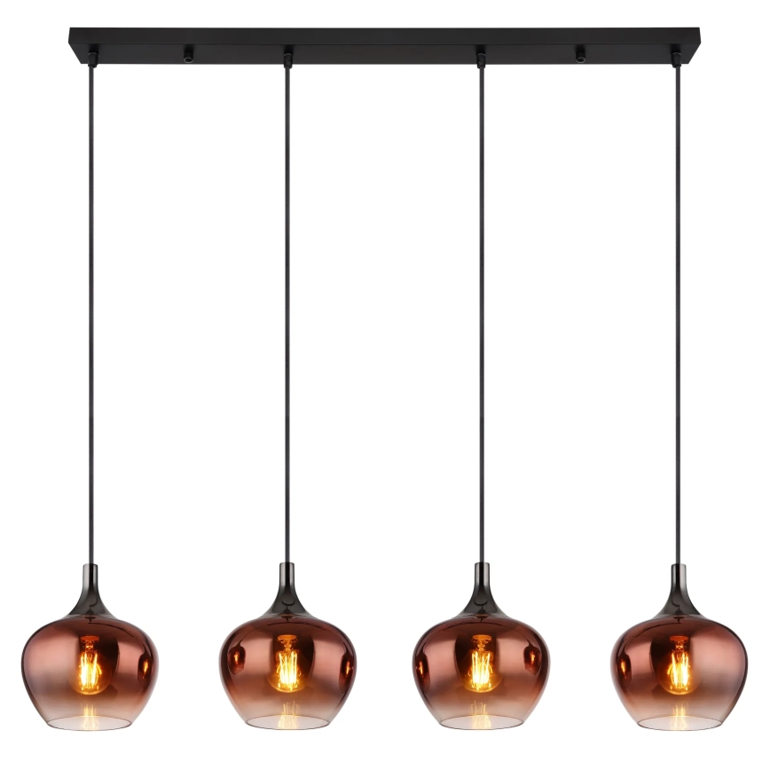 Globo - Lestenec na vrvici 4xE27/40W/230V baker