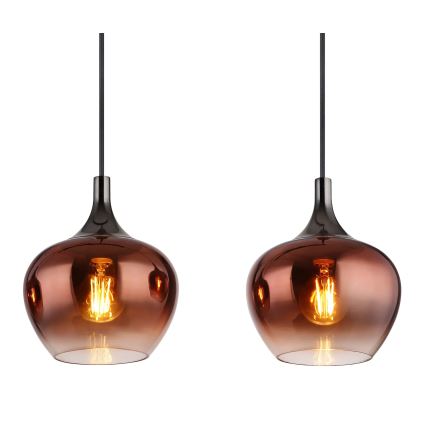 Globo - Lestenec na vrvici 4xE27/40W/230V baker