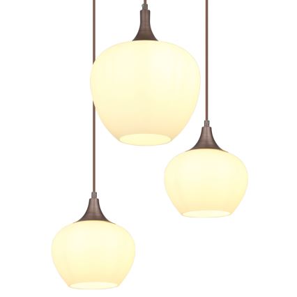 Globo - Lestenec na vrvici 6xE27/40W/230V bela