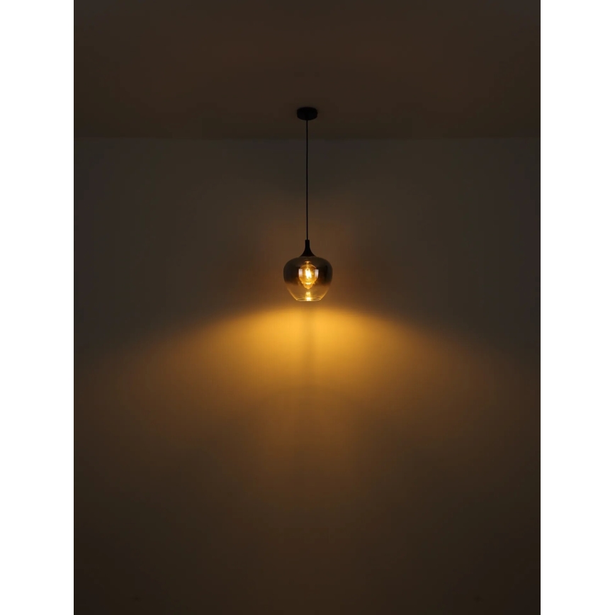 Globo - Lestenec na vrvici 1xE27/40W/230V pr. 24 cm črna