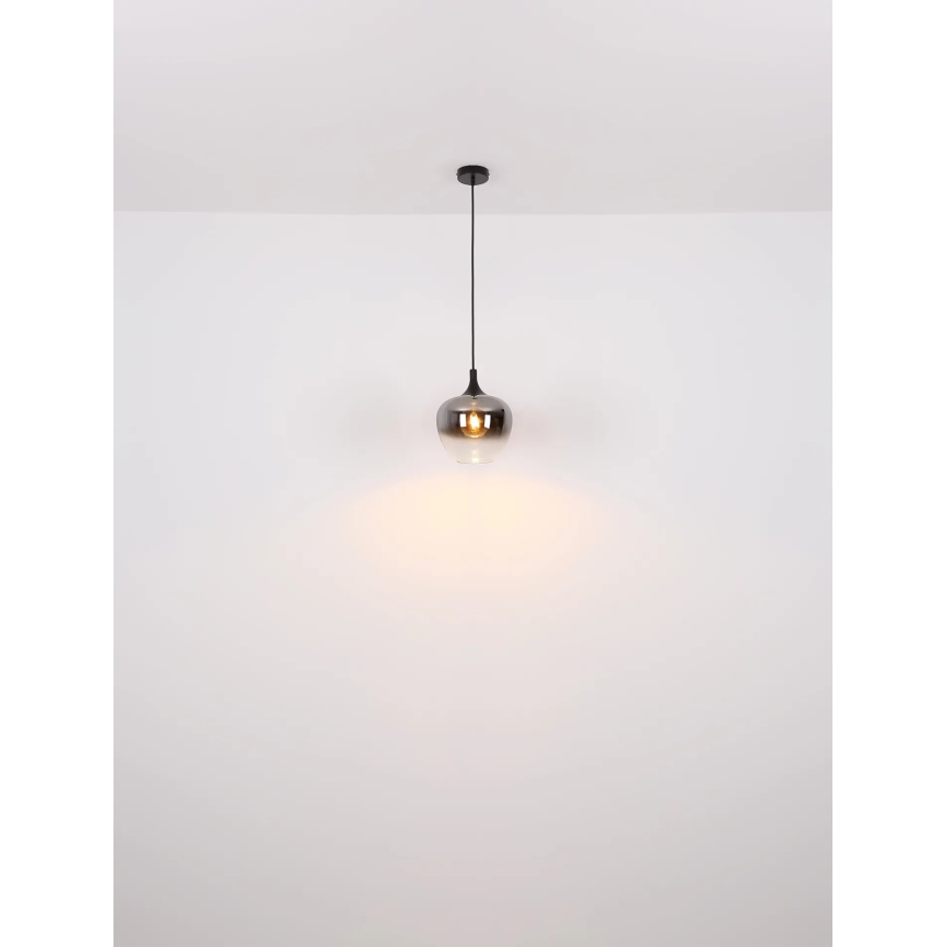 Globo - Lestenec na vrvici 1xE27/40W/230V pr. 24 cm črna
