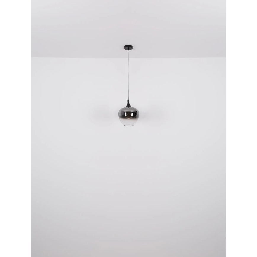 Globo - Lestenec na vrvici 1xE27/40W/230V pr. 24 cm črna