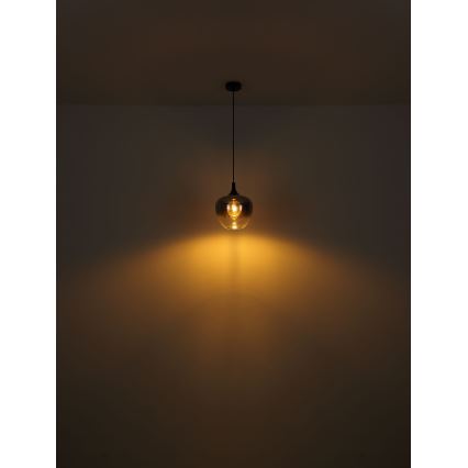Globo - Lestenec na vrvici 1xE27/60W/230V pr. 29 cm črna