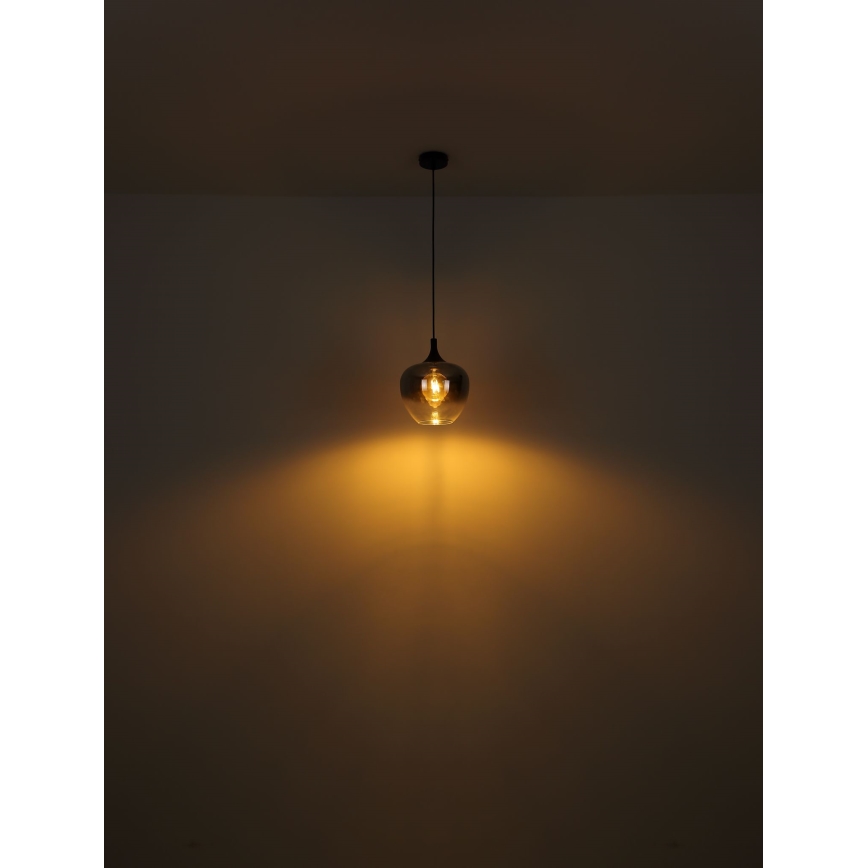 Globo - Lestenec na vrvici 1xE27/60W/230V pr. 29 cm črna