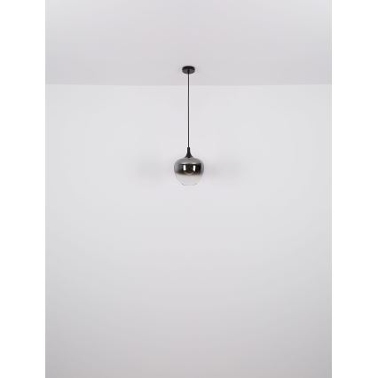Globo - Lestenec na vrvici 1xE27/60W/230V pr. 29 cm črna