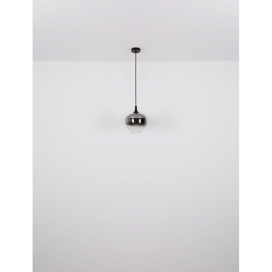 Globo - Lestenec na vrvici 1xE27/60W/230V pr. 29 cm črna
