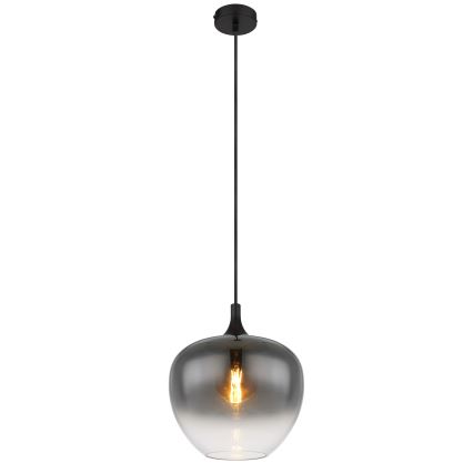 Globo - Lestenec na vrvici 1xE27/60W/230V pr. 29 cm črna
