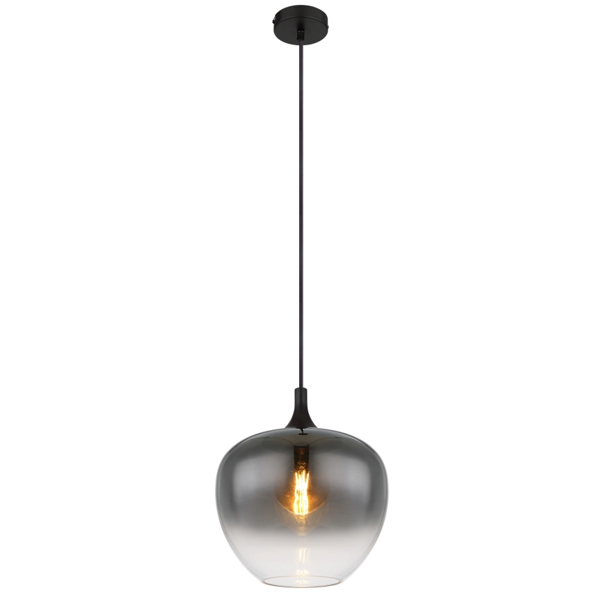 Globo - Lestenec na vrvici 1xE27/60W/230V pr. 29 cm črna