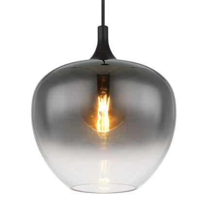 Globo - Lestenec na vrvici 1xE27/60W/230V pr. 29 cm črna