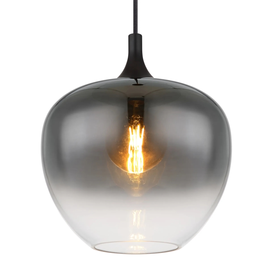 Globo - Lestenec na vrvici 1xE27/60W/230V pr. 29 cm črna