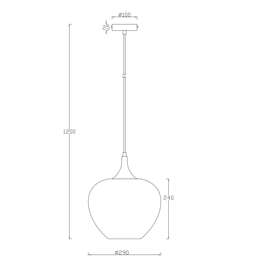 Globo - Lestenec na vrvici 1xE27/40W/230V pr. 29 cm bela/antracit