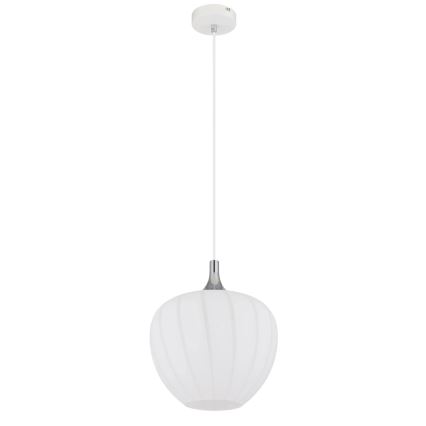 Globo - Lestenec na vrvici 1xE27/60W/230V pr. 29 cm bela