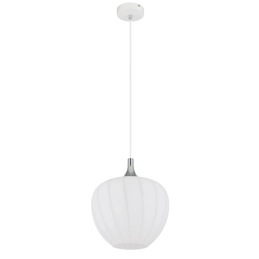 Globo - Lestenec na vrvici 1xE27/60W/230V pr. 29 cm bela