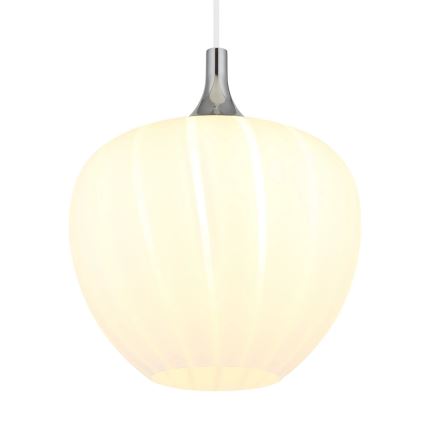 Globo - Lestenec na vrvici 1xE27/60W/230V pr. 29 cm bela