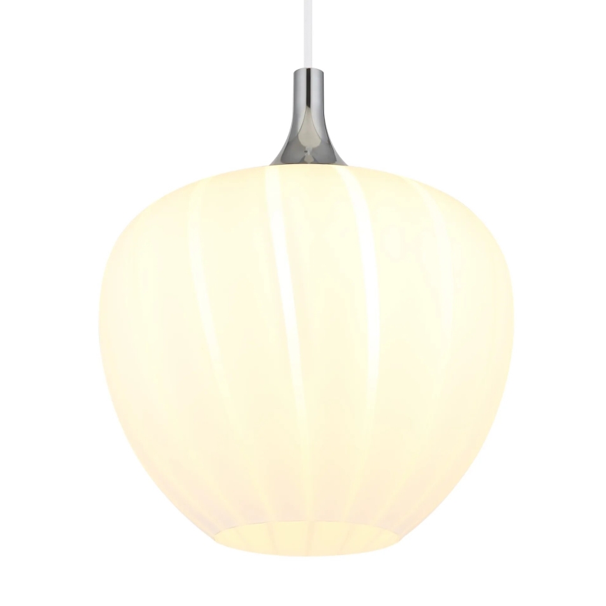 Globo - Lestenec na vrvici 1xE27/60W/230V pr. 29 cm bela