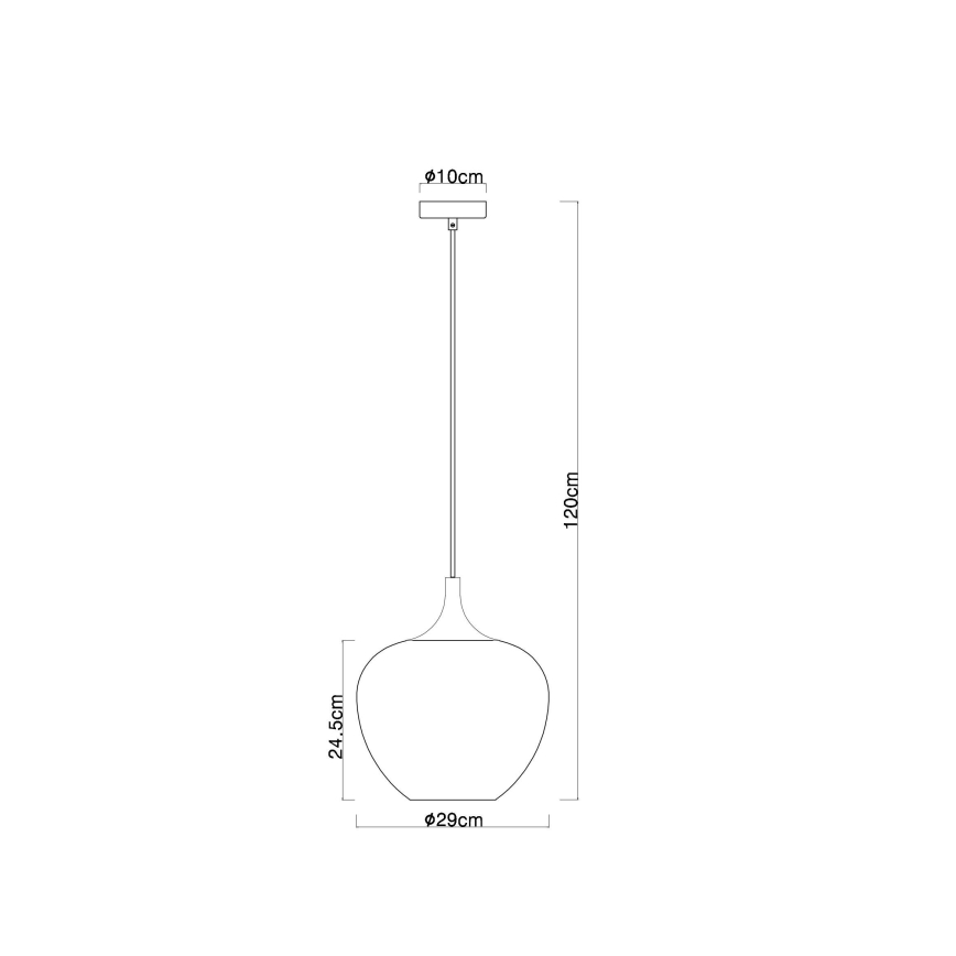 Globo - Lestenec na vrvici 1xE27/60W/230V pr. 29 cm bela