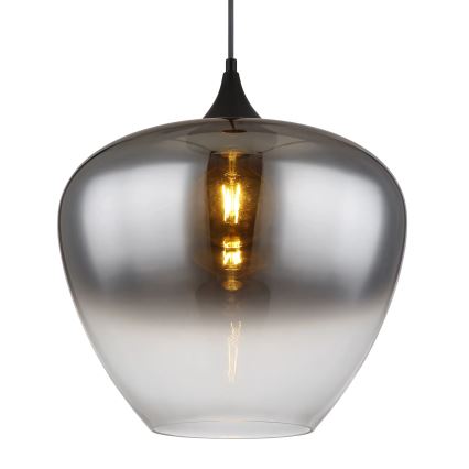 Globo - Lestenec na vrvici 1xE27/60W/230V pr. 40 cm črna