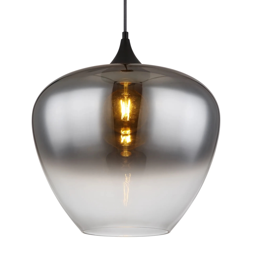 Globo - Lestenec na vrvici 1xE27/60W/230V pr. 40 cm črna