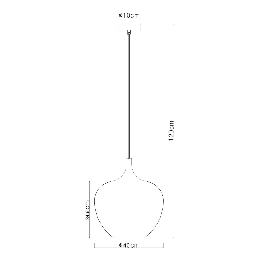 Globo - Lestenec na vrvici 1xE27/60W/230V pr. 40 cm baker