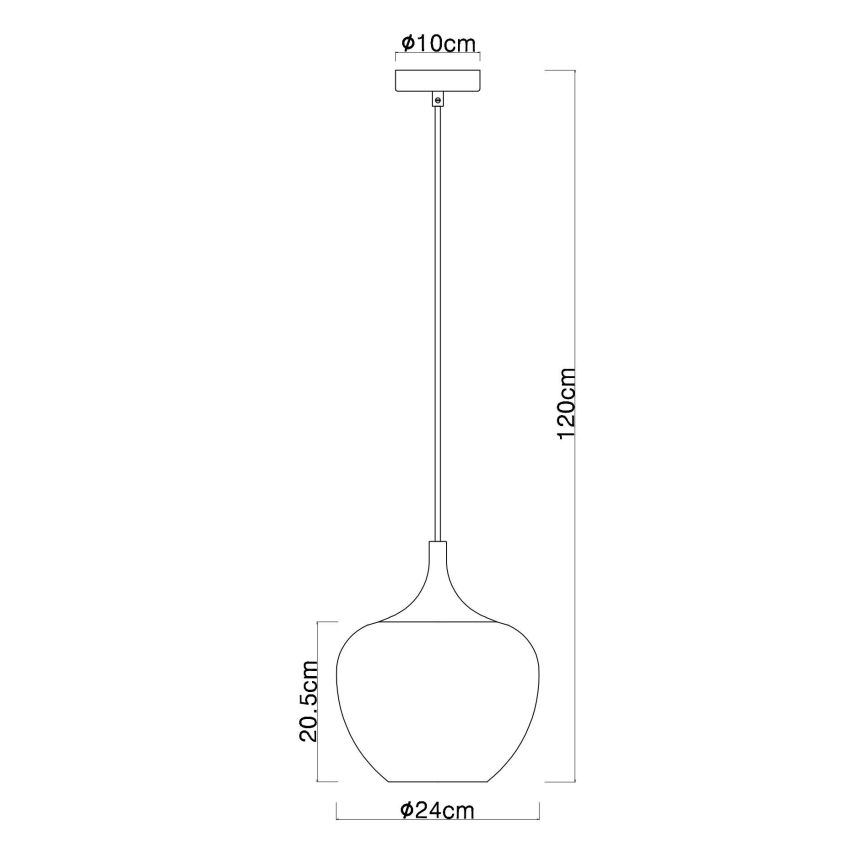 Globo - Lestenec na vrvici 1xE27/60W/230V pr. 24 cm baker
