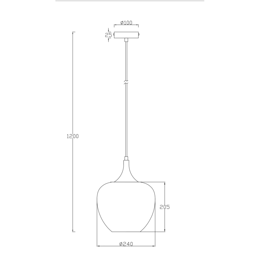Globo - Lestenec na vrvici 1xE27/40W/230V pr. 24 cm bela/antracit