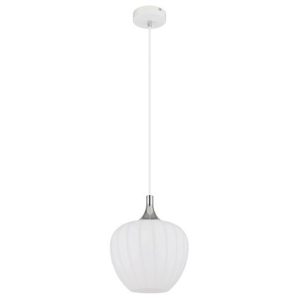 Globo - Lestenec na vrvici 1xE27/60W/230V pr. 24 cm bela