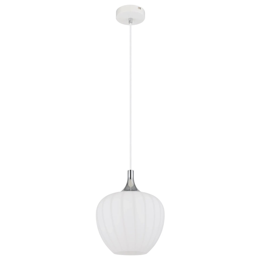 Globo - Lestenec na vrvici 1xE27/60W/230V pr. 24 cm bela