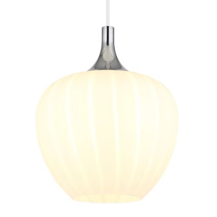 Globo - Lestenec na vrvici 1xE27/60W/230V pr. 24 cm bela