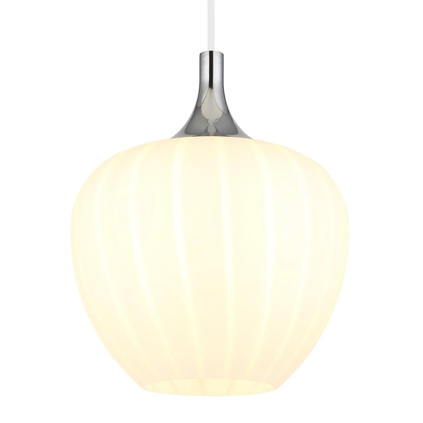 Globo - Lestenec na vrvici 1xE27/60W/230V pr. 24 cm bela