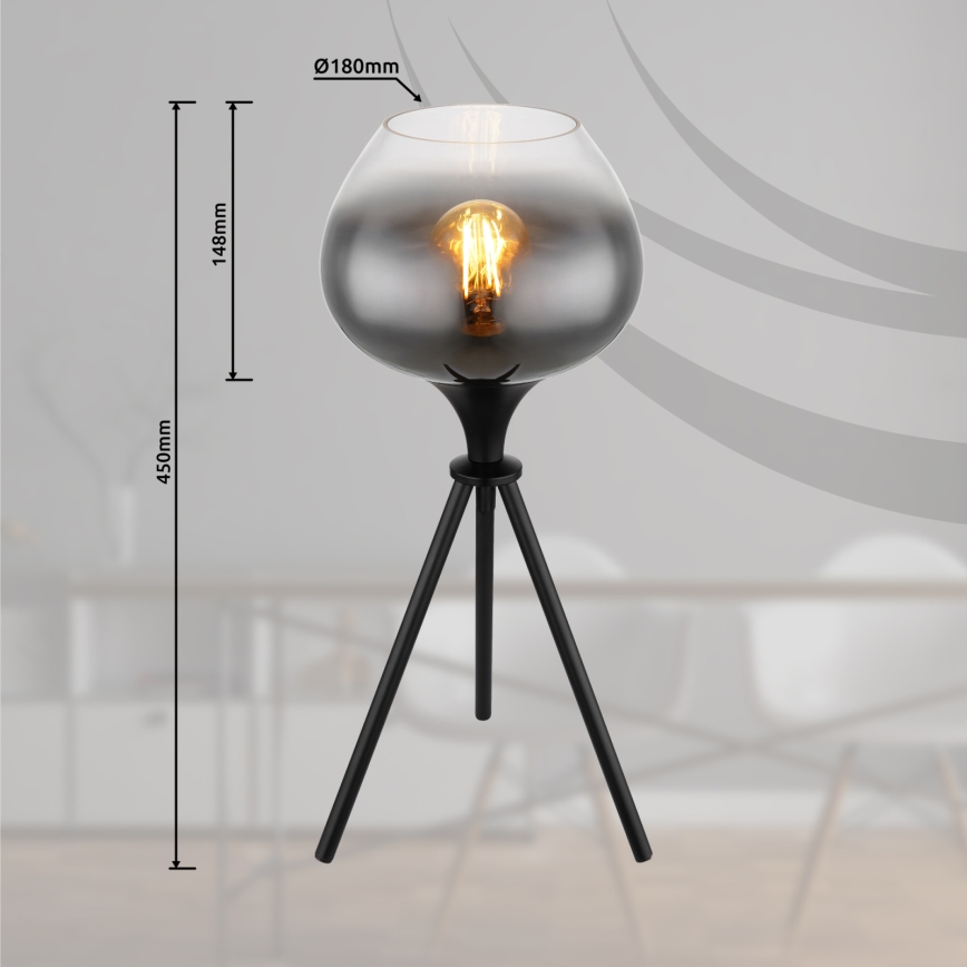 Globo - Namizna svetilka 1xE27/40W/230V črna