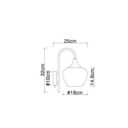 Globo - Stenska svetilka 1xE27/40W/230V bela