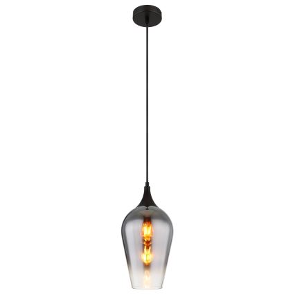 Globo - Lestenec na vrvici 1xE27/60W/230V pr. 18 cm črna