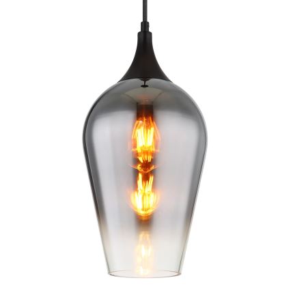 Globo - Lestenec na vrvici 1xE27/60W/230V pr. 18 cm črna