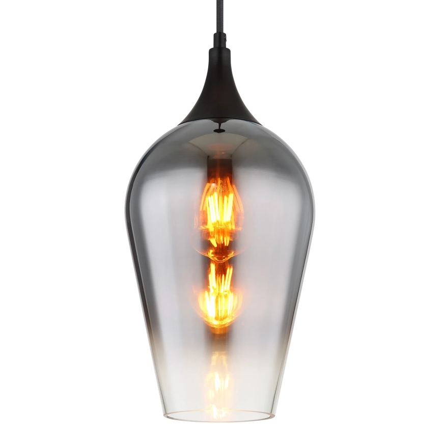 Globo - Lestenec na vrvici 1xE27/60W/230V pr. 18 cm črna
