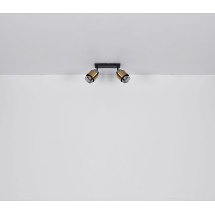 Globo - Reflektor 2xE27/40W/230V črna/medenina