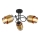 Globo 15560-3D - Lestenec MILLEY 3xE27/40W/230V črna/medenina