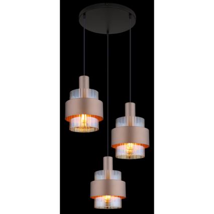 Globo - Lestenec na vrvici 3xE27/60W/230V pr. 45 cm
