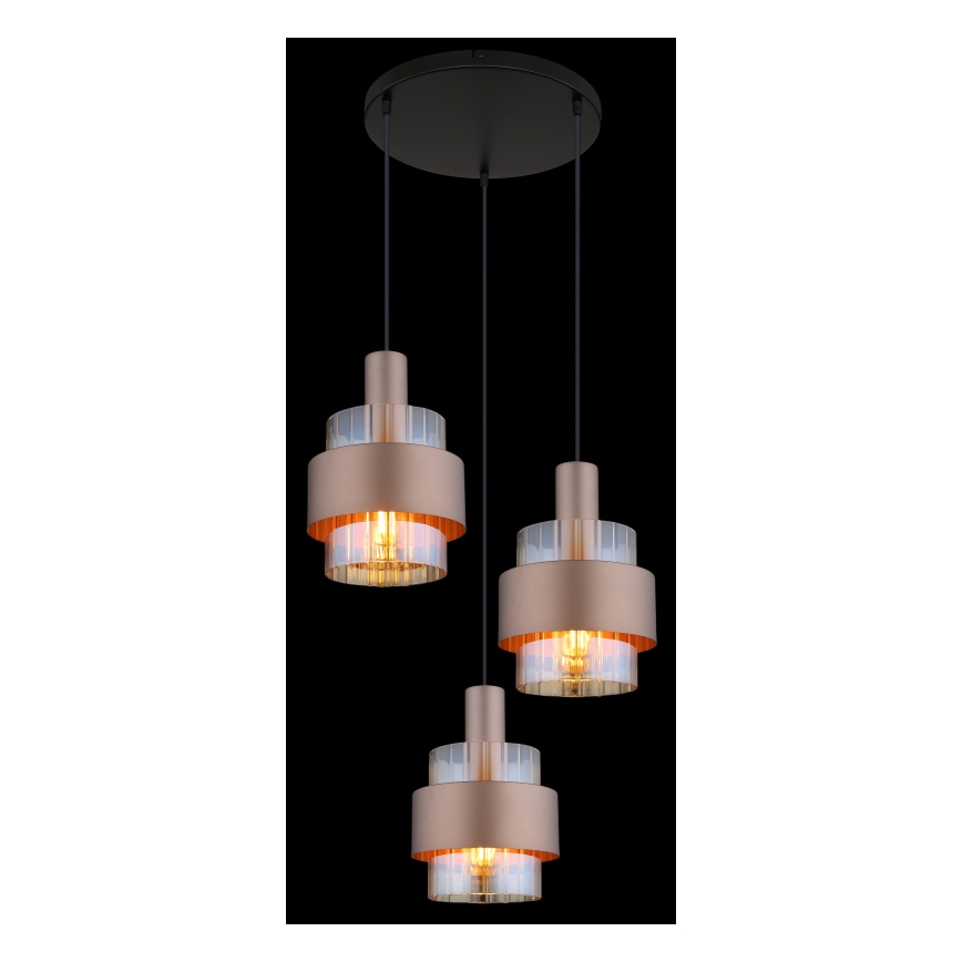 Globo - Lestenec na vrvici 3xE27/60W/230V pr. 45 cm