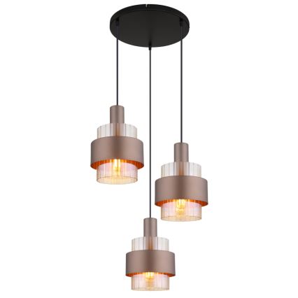 Globo - Lestenec na vrvici 3xE27/60W/230V pr. 45 cm