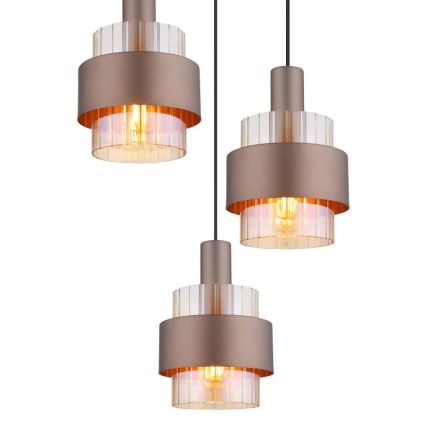 Globo - Lestenec na vrvici 3xE27/60W/230V pr. 45 cm