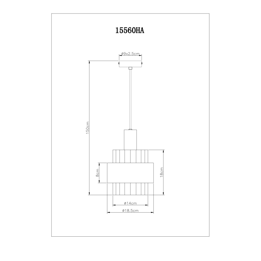 Globo - Lestenec na vrvici 1xE27/60W/230V pr. 18,5 cm