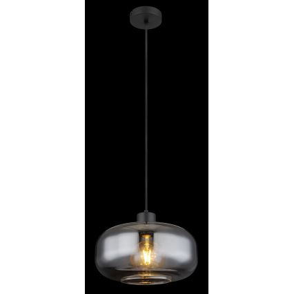 Globo - Lestenec na vrvici 1xE27/40W/230V pr. 28 cm siva